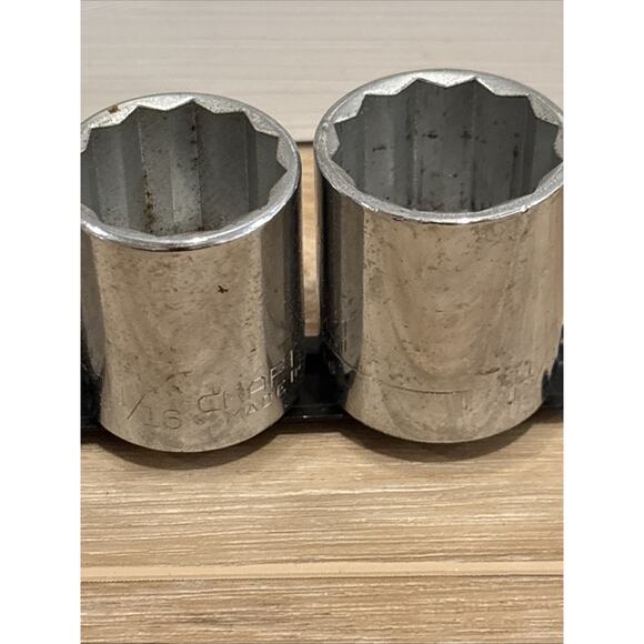 Craftsman Sockets Set Of 10 / SAE / 1/2” Drive With Organizer Made In USA - Picture 2 of 14